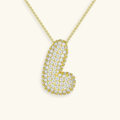 [Raffine]Bubble Initial Diamond Necklace