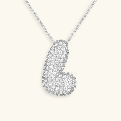 [Raffine]Bubble Initial Diamond Necklace