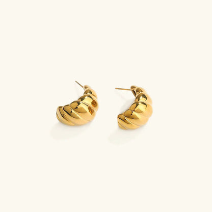 [Raffine]Lucina Gold Huggie Earrings