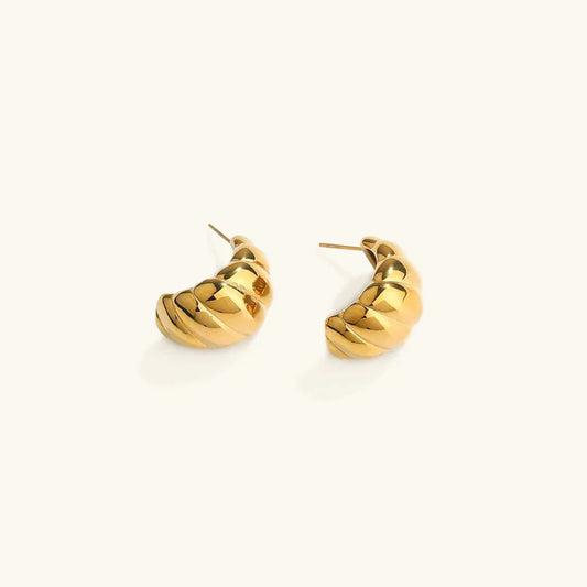 [Raffine]Lucina Gold Huggie Earrings