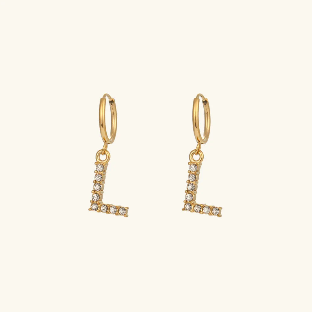 [Raffine]Wilhemina Initial Letter Earrings