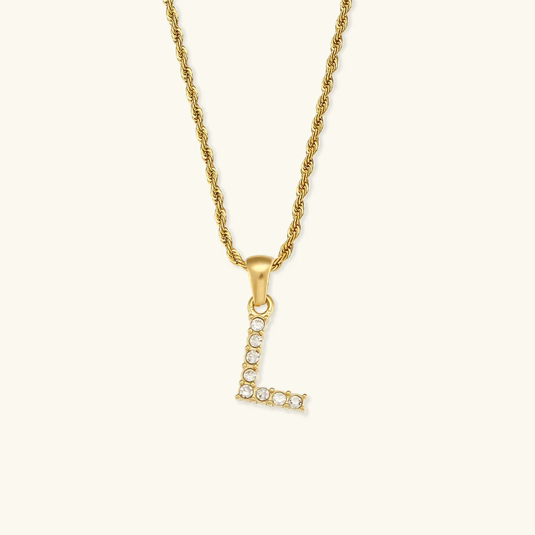 [Raffine]Maeve Letter Initial Diamond Necklace