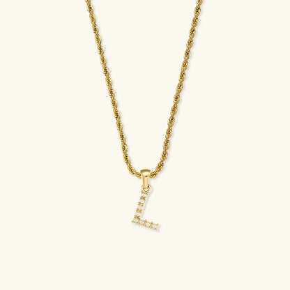 [Raffine]Elodie Initial Letter Pearl Necklace