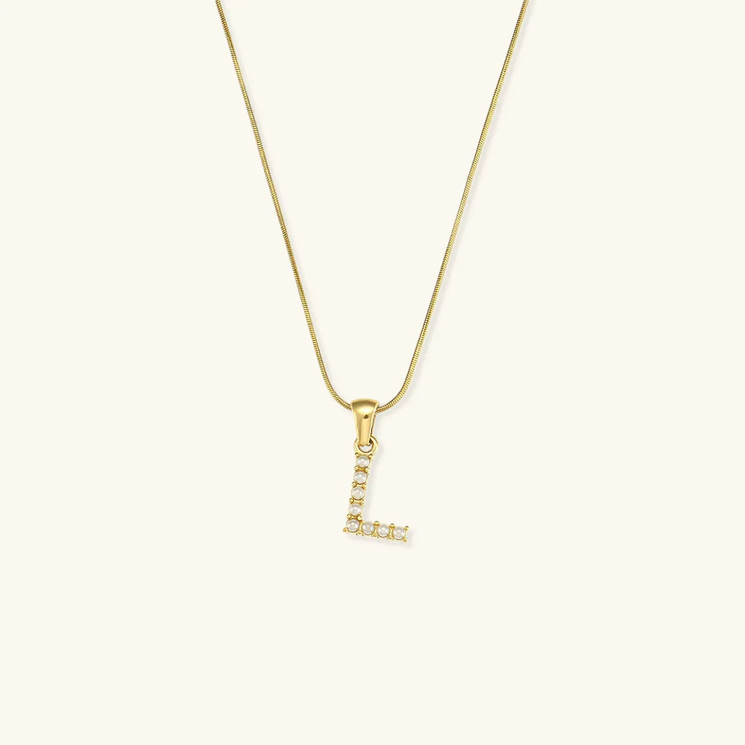 [Raffine]Augustine Initial Letter Pearl Necklace