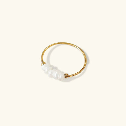 [Raffine]Magnolia Freshwater Pearl Gold Ring