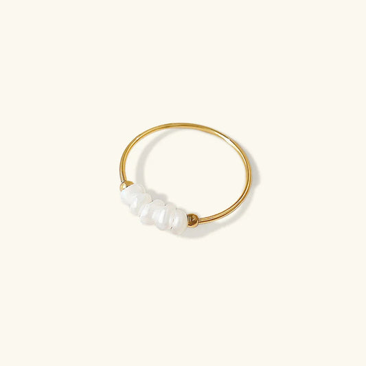 [Raffine]Magnolia Freshwater Pearl Gold Ring