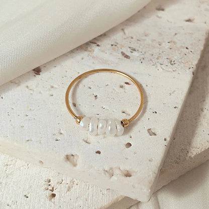 [Raffine]Magnolia Freshwater Pearl Gold Ring