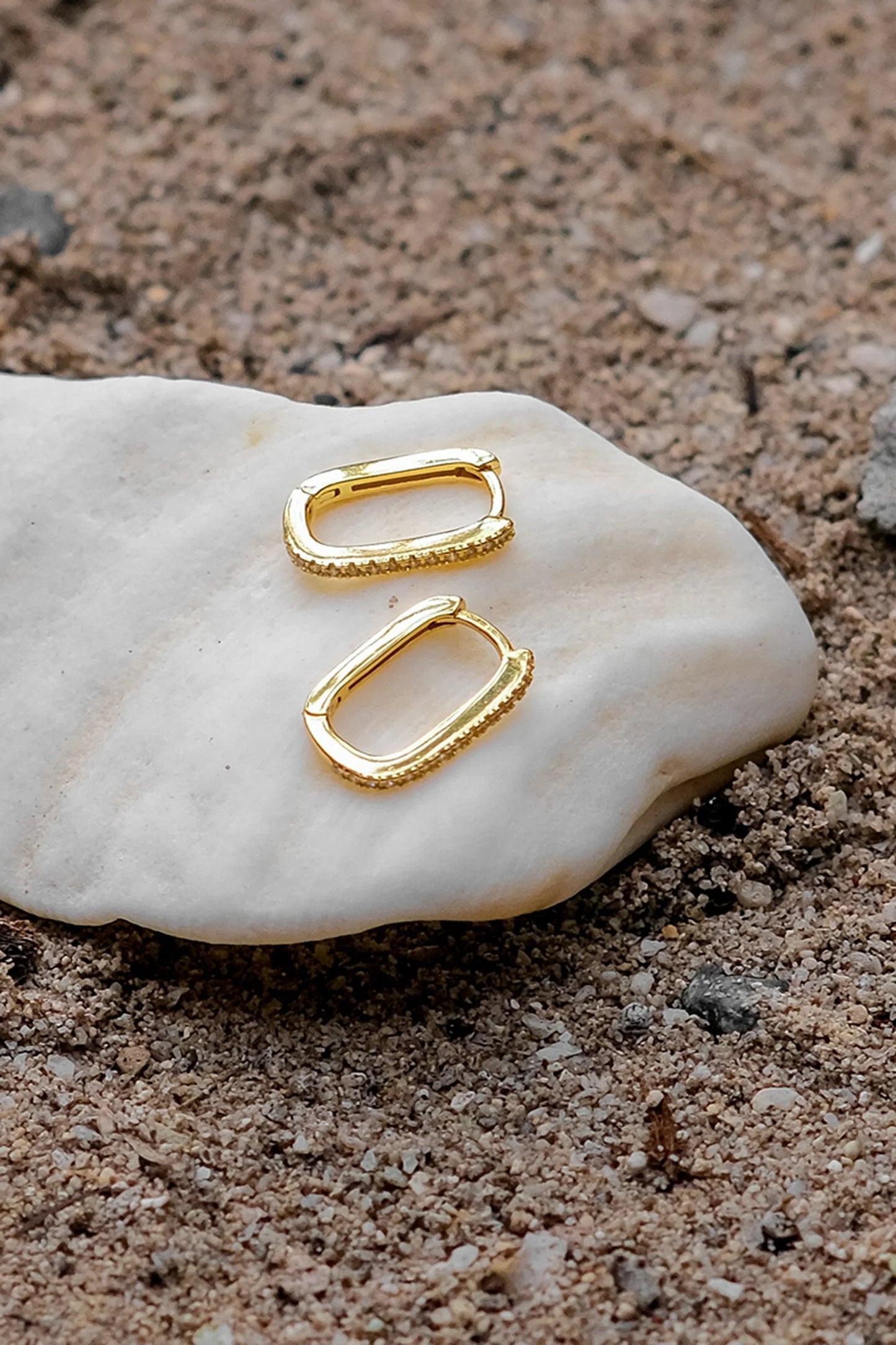[Raffine]Melissa Oval Hoop Earrings