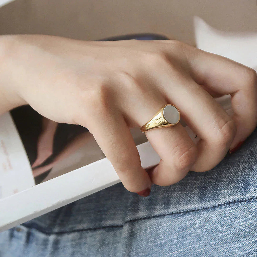 [Raffine]Mother Of Pearl Gold Ring