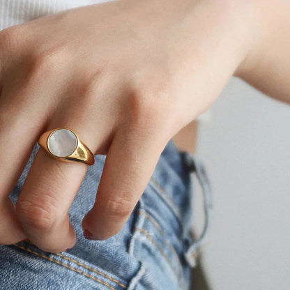 [Raffine]Mother Of Pearl Gold Ring