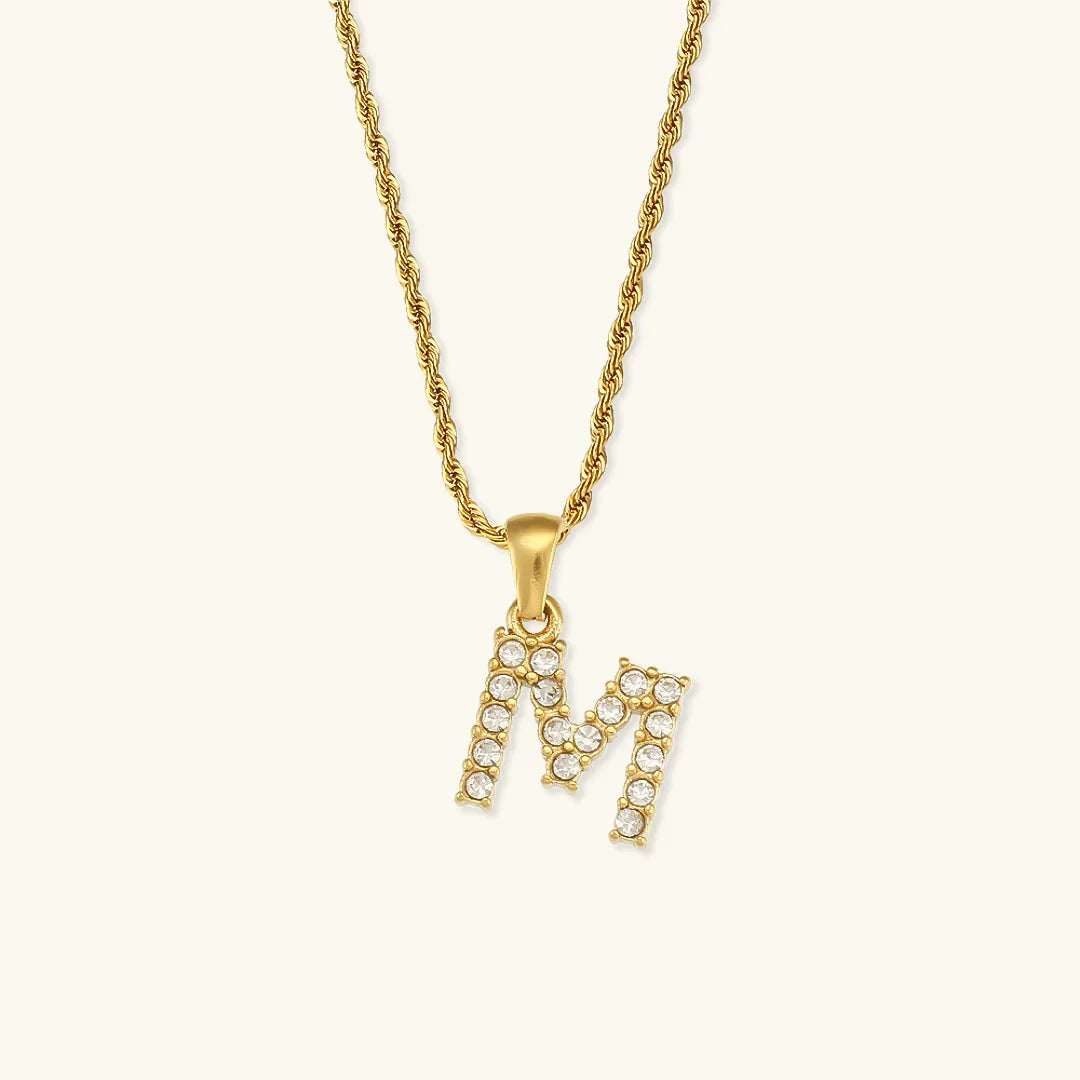 [Raffine]Maeve Letter Initial Diamond Necklace