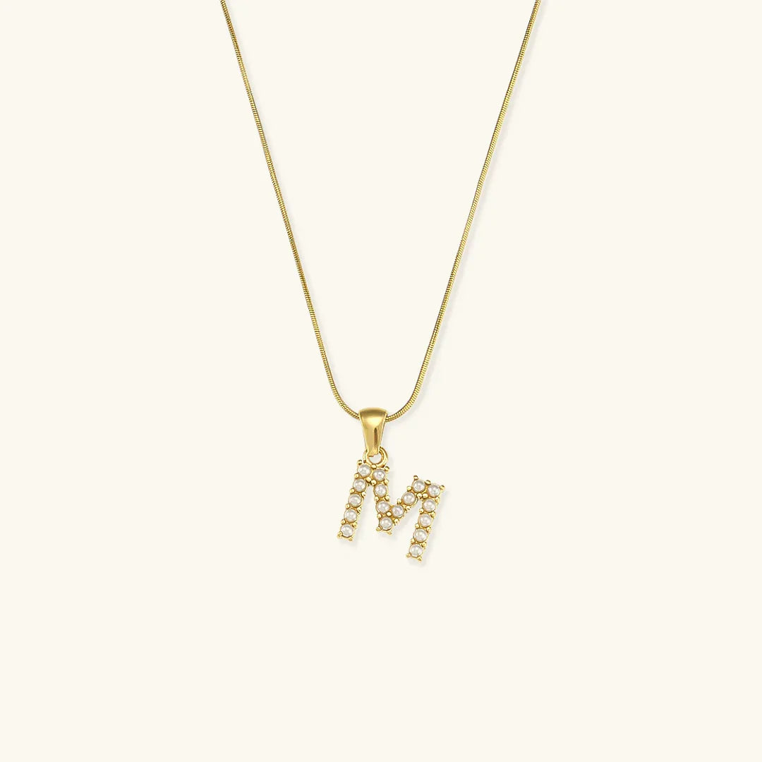 [Raffine]Augustine Initial Letter Pearl Necklace