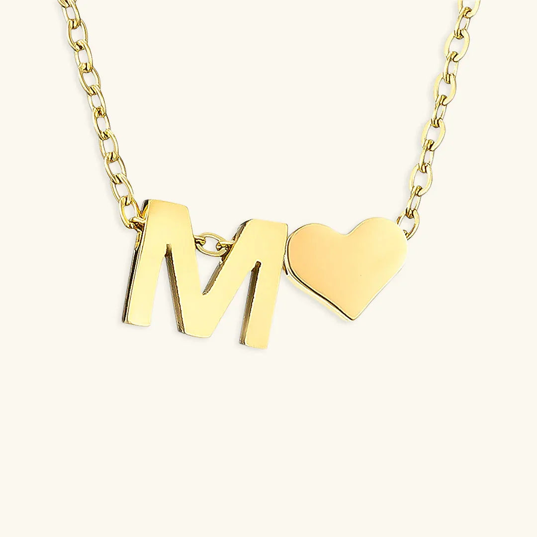 [Raffine]Ria Initial Letter Gold Necklace