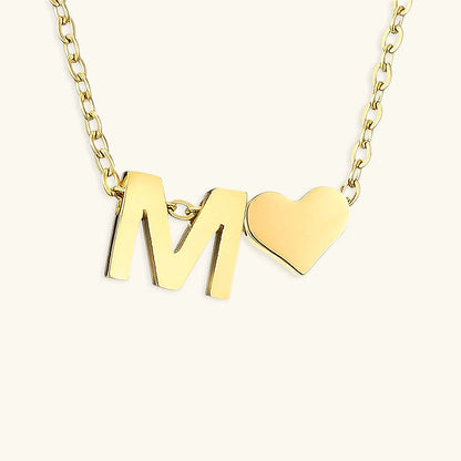 [Raffine]Ria Initial Letter Gold Necklace