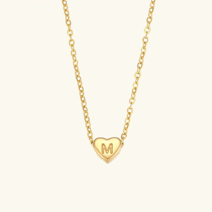 [Raffine]Heart Initial Gold Necklace