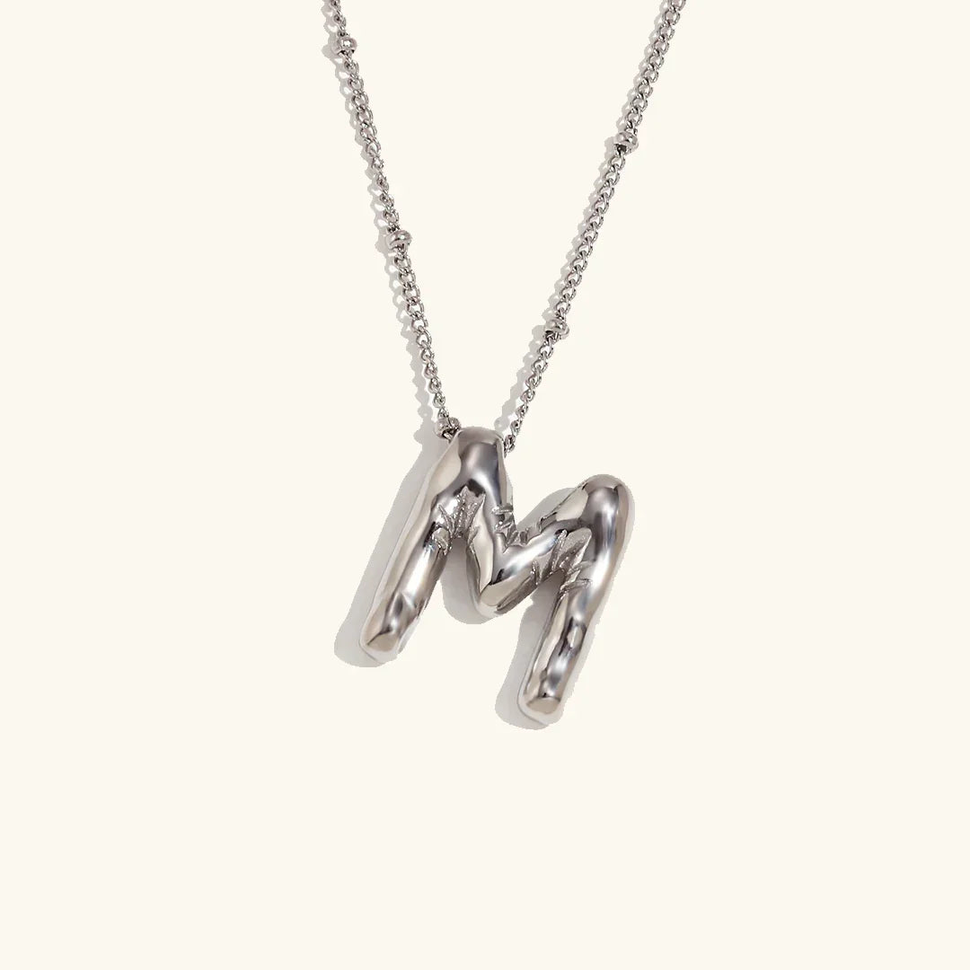 [Raffine]Balloon Gold Initial Necklace