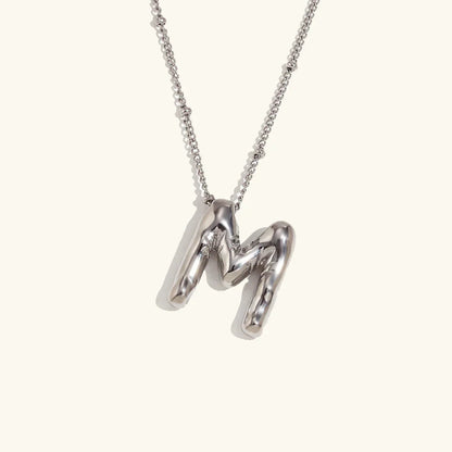 [Raffine]Balloon Gold Initial Necklace