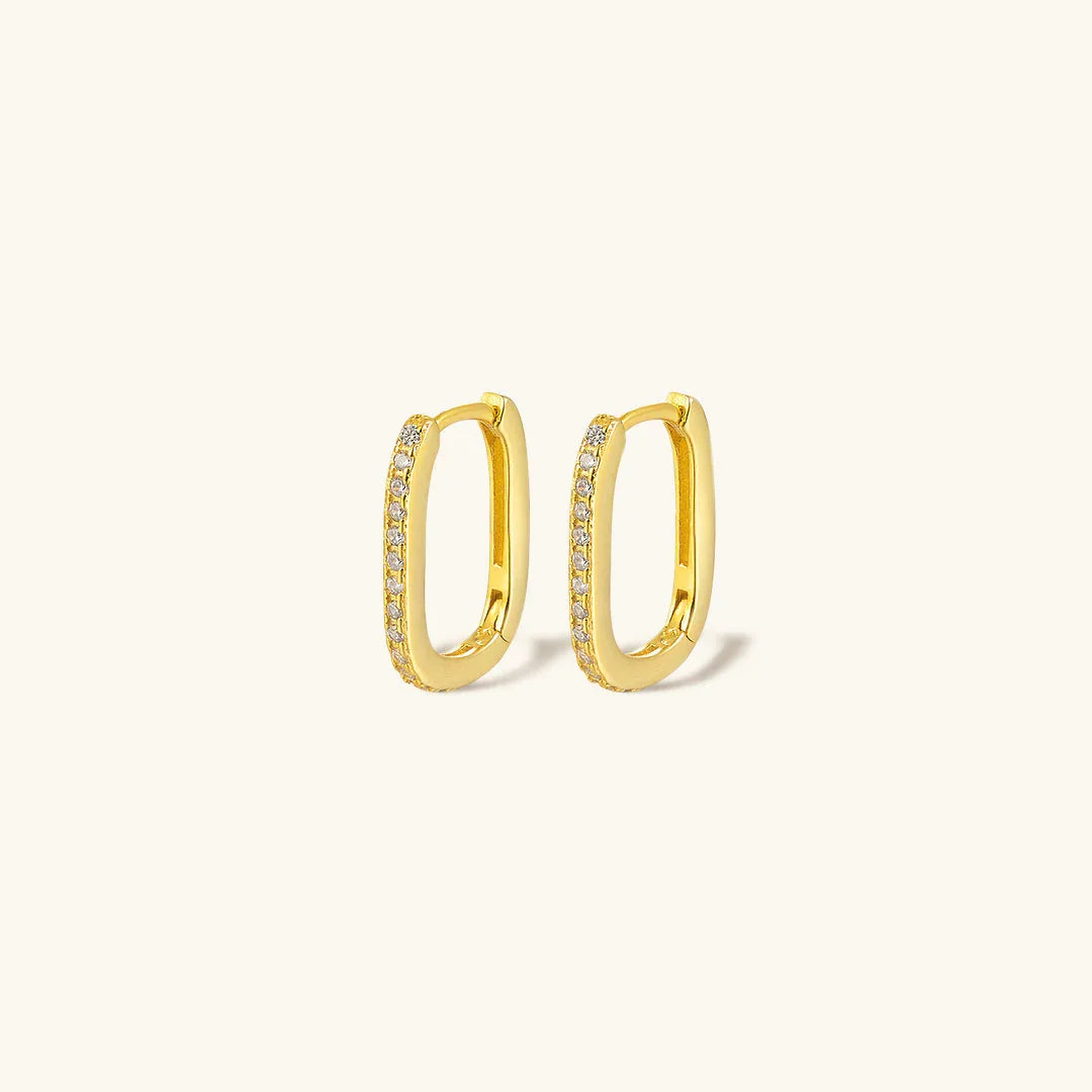 [Raffine]Melissa Oval Hoop Earrings