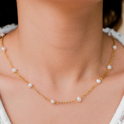 [Raffine]Nora Gold Pearl Necklace