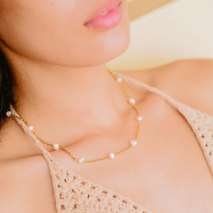 [Raffine]Nora Gold Pearl Necklace