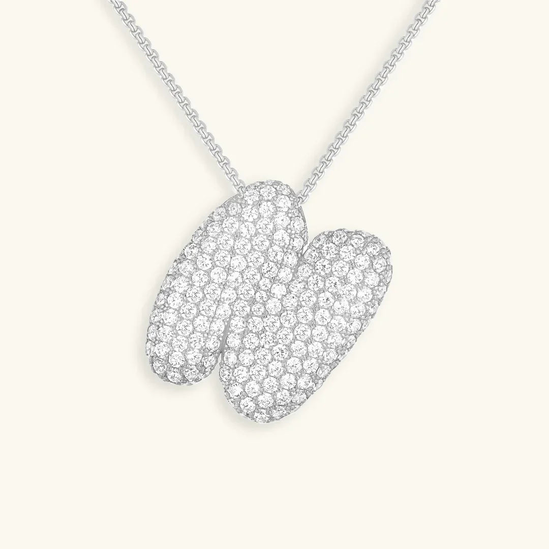[Raffine]Bubble Initial Diamond Necklace