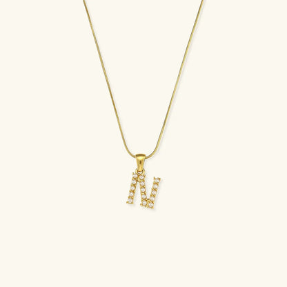 [Raffine]Augustine Initial Letter Pearl Necklace