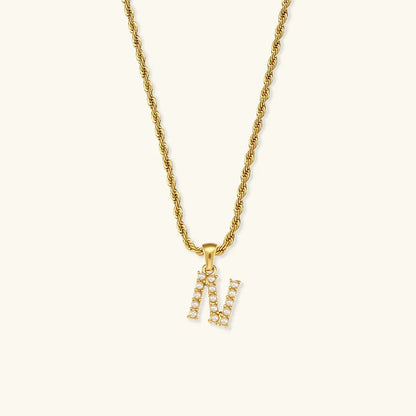 [Raffine]Elodie Initial Letter Pearl Necklace
