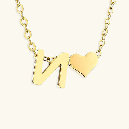 [Raffine]Ria Initial Letter Gold Necklace
