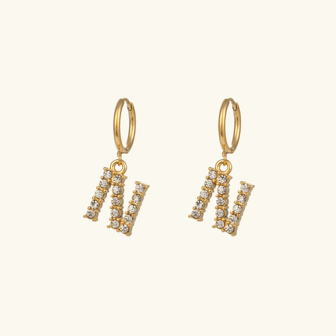 [Raffine]Wilhemina Initial Letter Earrings