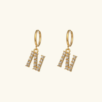 [Raffine]Wilhemina Initial Letter Earrings