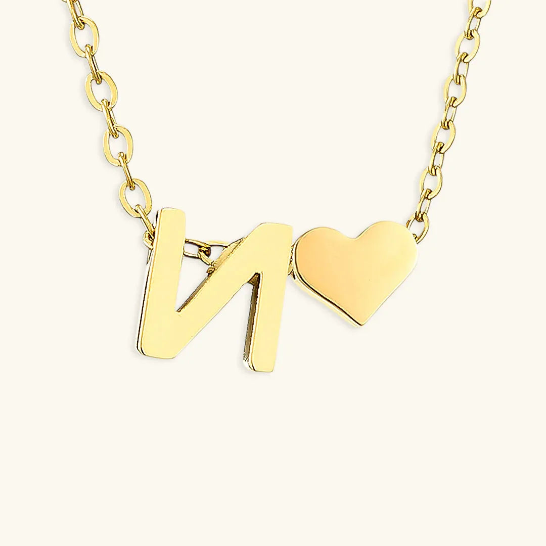 [Raffine]Ria Initial Letter Gold Necklace