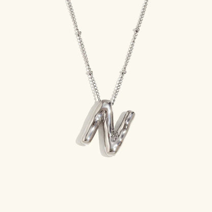 [Raffine]Balloon Gold Initial Necklace