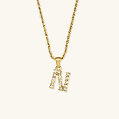 [Raffine]Maeve Letter Initial Diamond Necklace