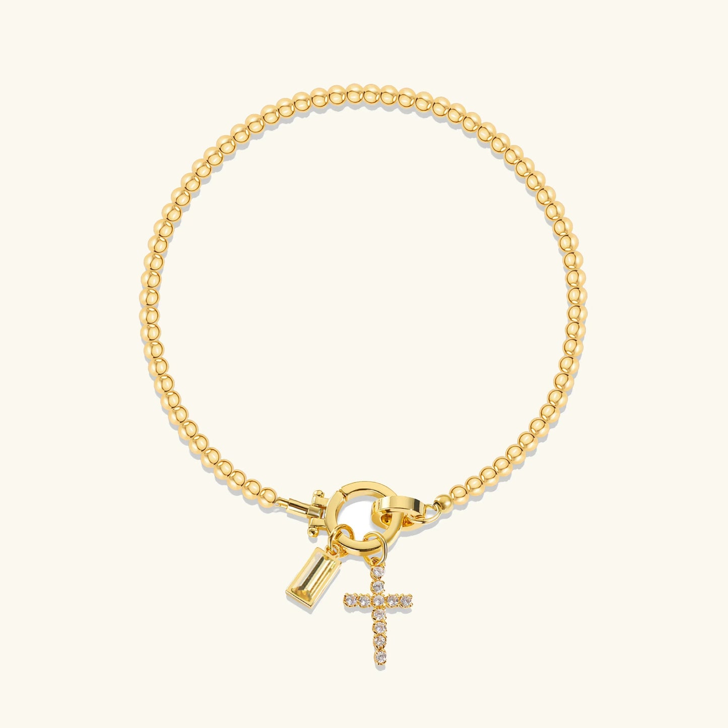 [Raffine]Amalia Birthstone Cross Bracelet