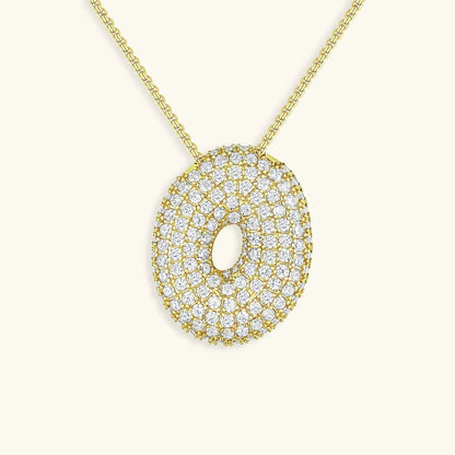 [Raffine]Bubble Initial Diamond Necklace