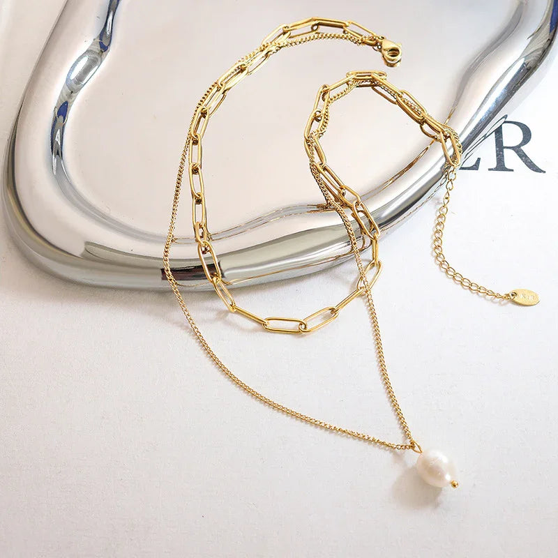 [Raffine]Tropica Freshwater Pearl Necklace
