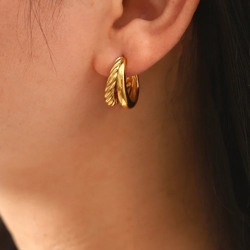 [Raffine]Cecilia Layered Earrings