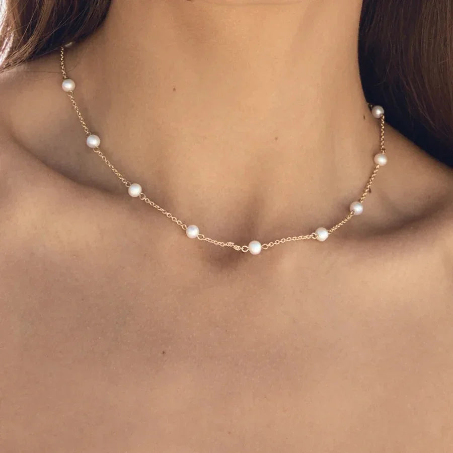 [Raffine]Nora Gold Pearl Necklace