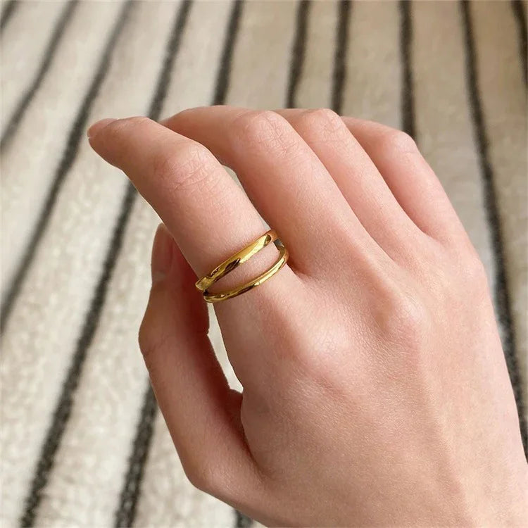 [Raffine]Olivia Layered Gold Ring