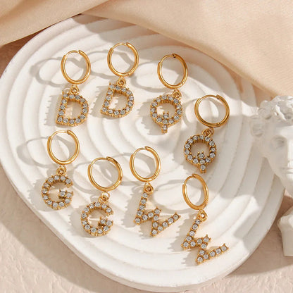 [Raffine]Wilhemina Initial Letter Earrings