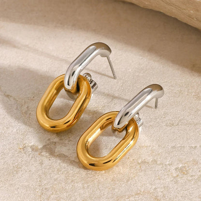 [Raffine]Taylor Two Tone Double Hoops