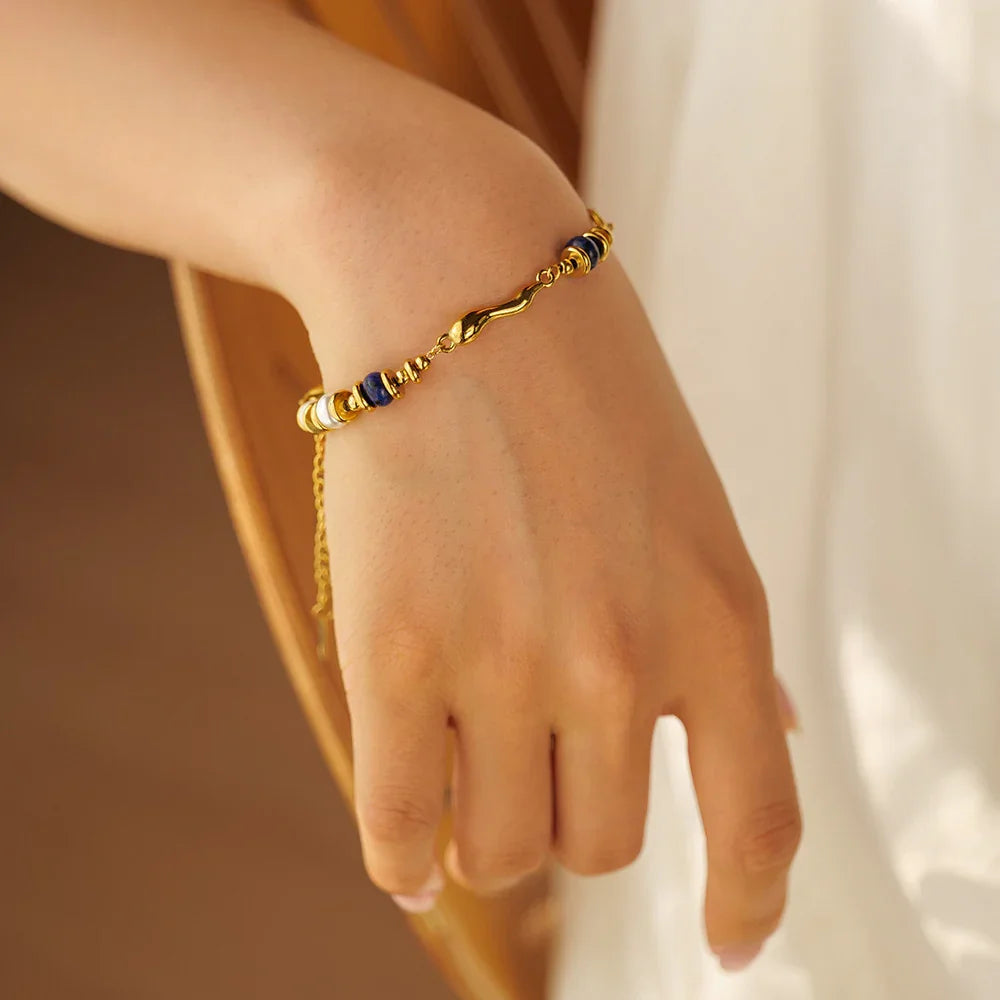 [Raffine]Quintessa Layered Chain Pearl Bracelet