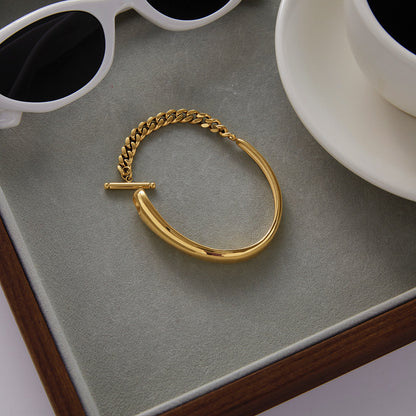 [Raffine]Myrna Chained Gold Bangle