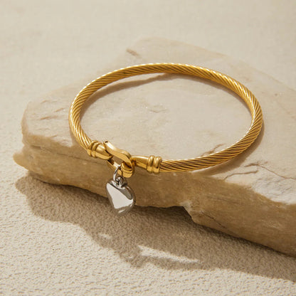 [Raffine]Solenne Twisted Band Gold Bracelet