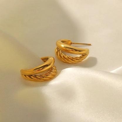 [Raffine]Cecilia Layered Earrings
