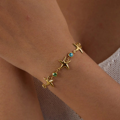 [Raffine]Kristine Golden Starfish Bracelet