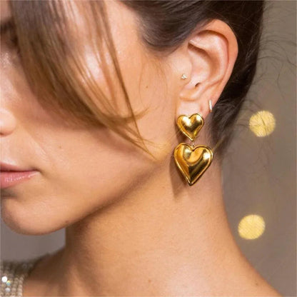 [Raffine]Zofia Gold Heart Earrings