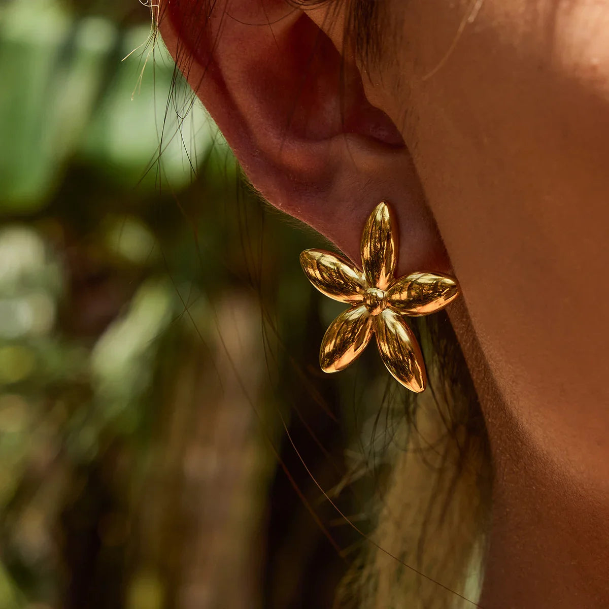 [Raffine]Monica Floral Gold Earrings