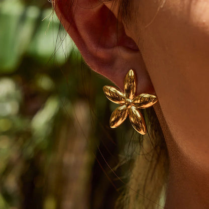 [Raffine]Monica Floral Gold Earrings