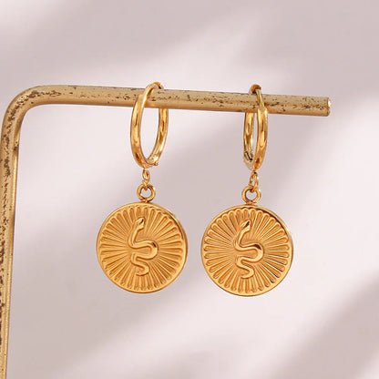 [Raffine]Eliana Serpent Coin Earrings